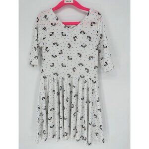 Dotdotsmile Girls Dress Size 5/6 White with Black Panda Bear Print New With Tags